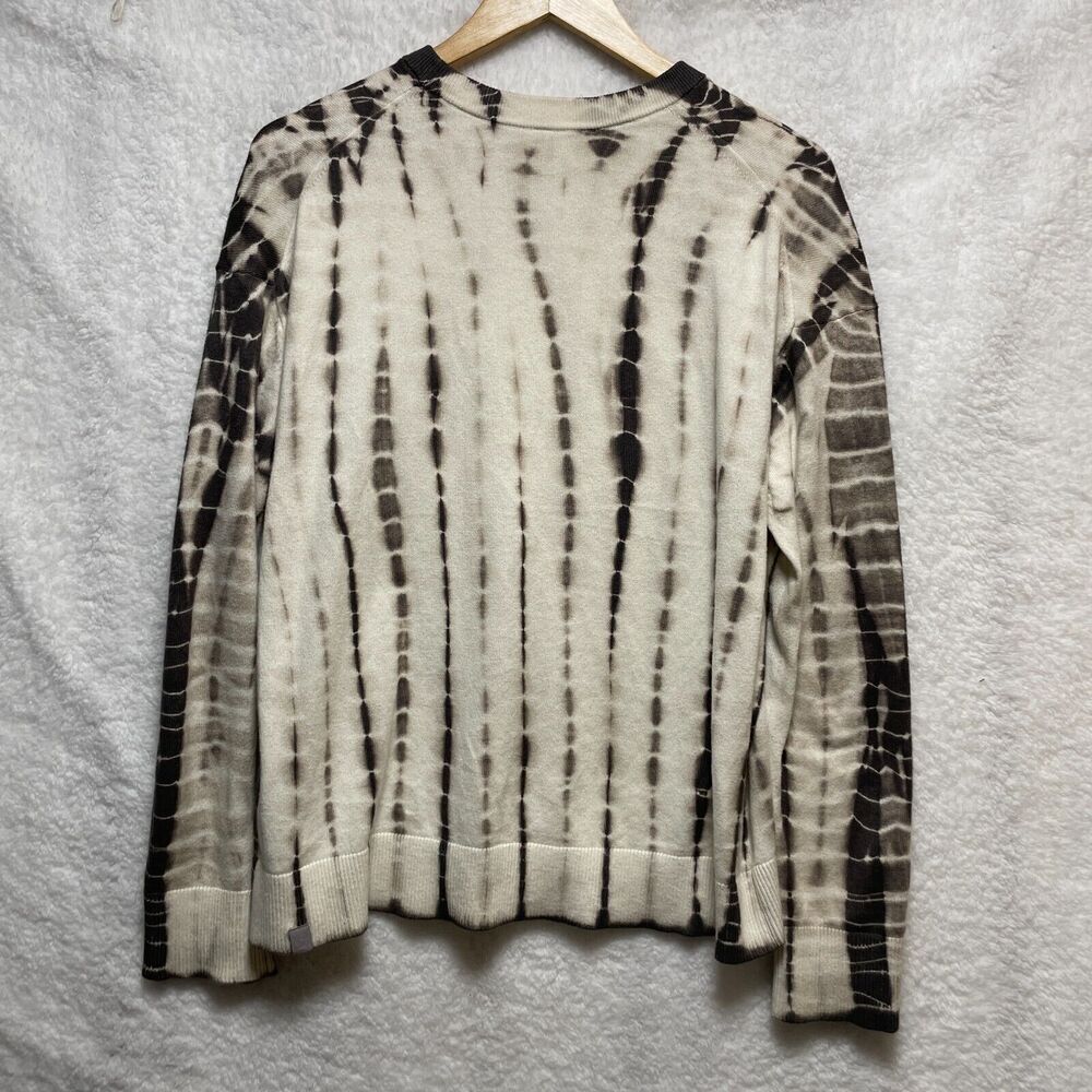 Lululemon Tie Dye Crewneck Sweater Size 6 Linear Tie Dye Grey Cashmere Blend - Picture 2 of 9